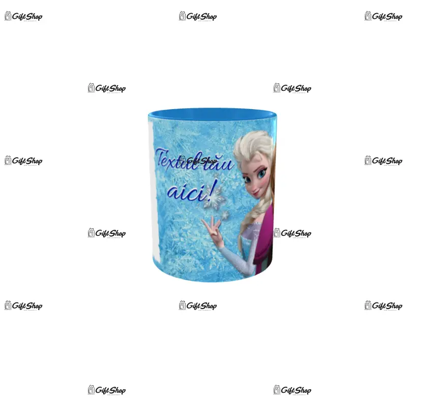 Elsa, frozen, cana personalizata cu poza si text, 330ml, model 3349